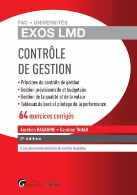 Couverture du produit · Contrôle de gestion: 64 exercices corrigés