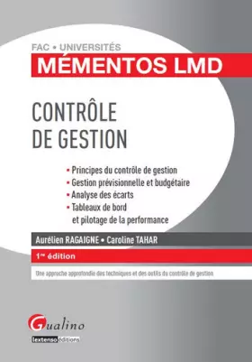 Couverture du produit · Contrôle de gestion