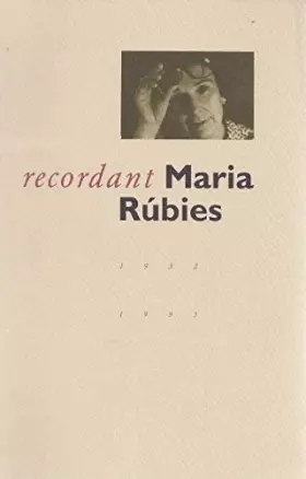 Couverture du produit · Recordant Maria Rúbies
