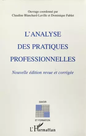 Couverture du produit · L'analyse des pratiques professionnelles