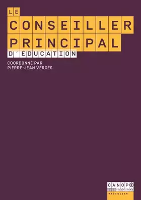 Couverture du produit · Le conseiller principal d'éducation