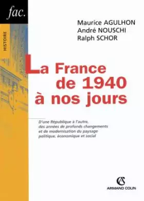 Couverture du produit · La France de 1940 à nos jours