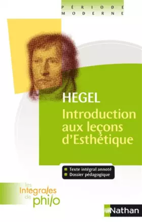Couverture du produit · Intégrales de Philo - HEGEL, Introduction aux Leçons d'Esthétique