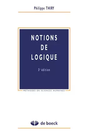 Couverture du produit · Notions de logique, 3e édition