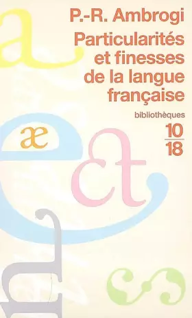 Couverture du produit · Particularités et finesses de la langue française