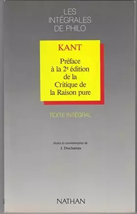 Couverture du produit · Préface à la 2è édition de la critique de la Raison pure