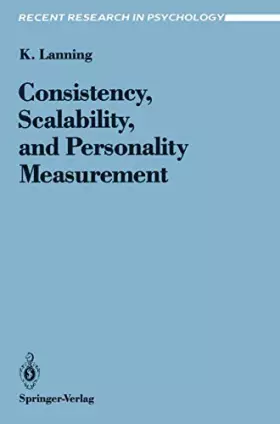 Couverture du produit · Consistency, Scalability, and Personality Measurement (Recent Research in Psychology)