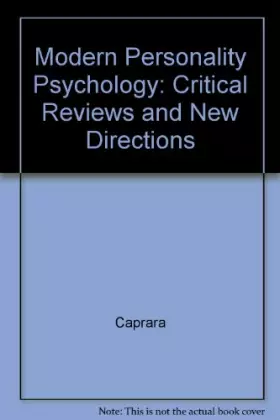 Couverture du produit · Modern Personality Psychology: Critical Reviews and New Directions