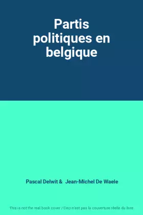 Couverture du produit · Partis politiques en belgique