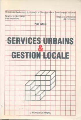 Couverture du produit · Services urbains et gestion locale
