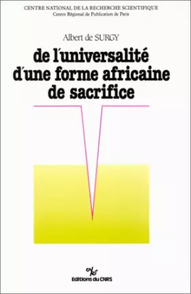 Couverture du produit · De l'universalité d'une forme africaine de sacrifice