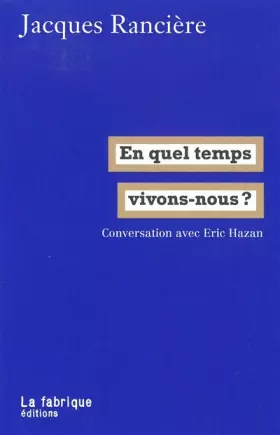 Couverture du produit · En quel temps vivons-nous ?