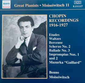 Couverture du produit · Great Pianists • Moiseiwitsch 11 / Chopin Recordings 1916-1927