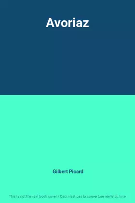 Couverture du produit · Avoriaz