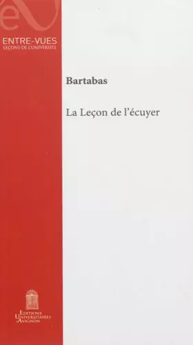 Couverture du produit · La leçon de l'écuyer
