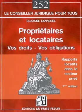 Couverture du produit · Propriétaires et locataires: Vos droits - Vos obligations. Rapports locatifs dans le secteur privé
