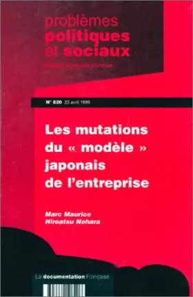 Couverture du produit · Les mutations du modèle japonais de l'entreprise