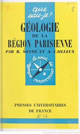 Couverture du produit · Géologie de la région parisienne in-8° br. 128 pp. 0, 094 kg