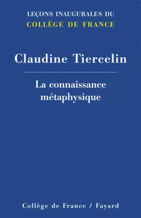 Couverture du produit · La connaissance métaphysique