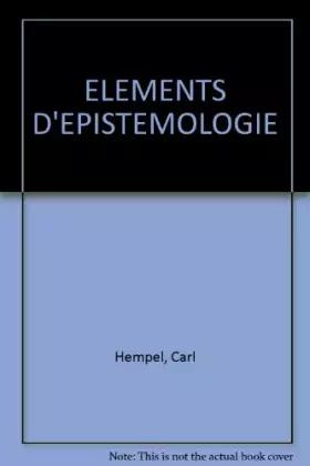 Couverture du produit · Eléments d'épistémologie
