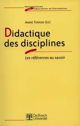 Couverture du produit · La didactique des disciplines