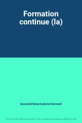 Couverture du produit · Formation continue (la)