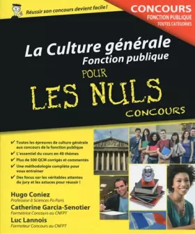 Couverture du produit · La Culture générale - Concours de la Fonction publique pour les Nuls Concours