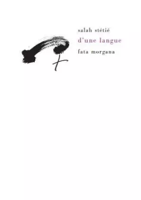 Couverture du produit · D'une langue