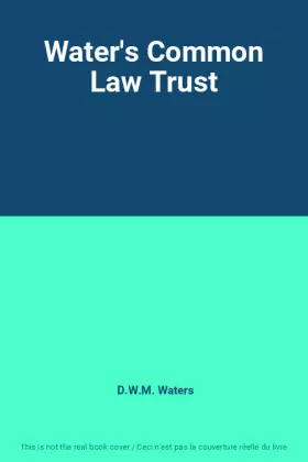 Couverture du produit · Water's Common Law Trust