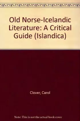 Couverture du produit · Old Norse-Icelandic Literature: A Critical Guide (ISLANDICA)