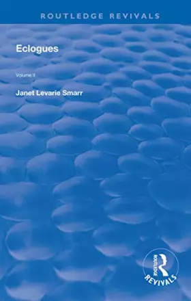 Couverture du produit · Eclogues (Routledge Revivals)