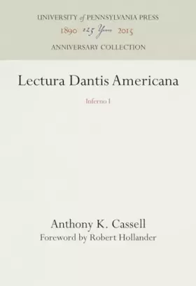 Couverture du produit · Lectura Dantis Americana: Inferno I (Anniversary Collection)