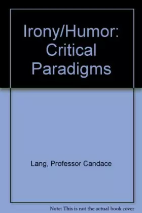 Couverture du produit · Irony/Humor: Critical Paradigms