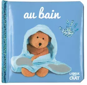 Couverture du produit · Bébé touche-à-tout - Le bain - Imagier photo avec matières à toucher - Dès 12 mois