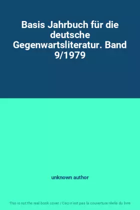 Couverture du produit · Basis Jahrbuch für die deutsche Gegenwartsliteratur. Band 9/1979
