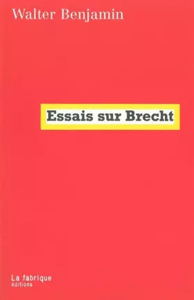 Couverture du produit · Essais sur Brecht