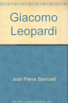 Couverture du produit · Giacomo Leopardi (Italian literature)
