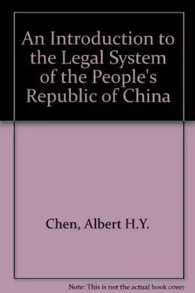 Couverture du produit · Introduction to the Legal System of the Peoples Republic of China