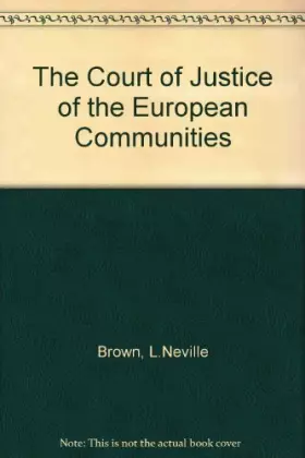 Couverture du produit · Court of Justice of the European Communities