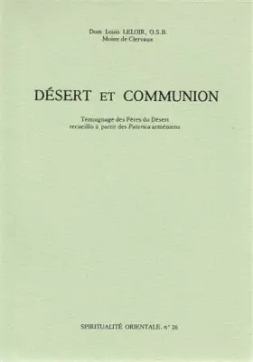 Couverture du produit · Désert et communion