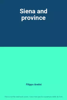 Couverture du produit · Siena and province