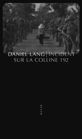 Couverture du produit · Incident sur la colline 192