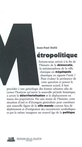 Couverture du produit · Métropolitique