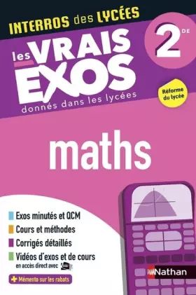 Couverture du produit · Interros des Lycées Maths 2de - Les vrais exos - Nouveau Bac