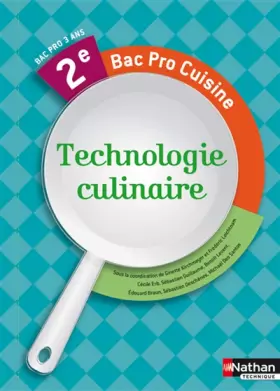 Couverture du produit · Technologie culinaire 2e