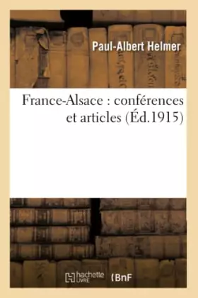 Couverture du produit · France-Alsace : conférences et articles
