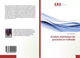 Couverture du produit · Analyse stylistique du proverbe en fulfulde