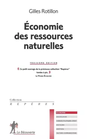 Couverture du produit · Economie des ressources naturelles