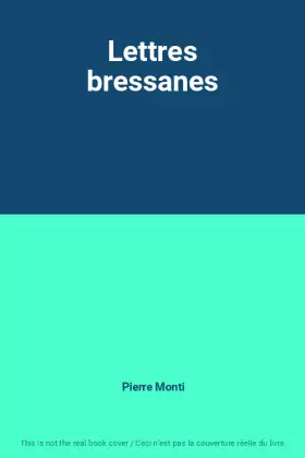 Couverture du produit · Lettres bressanes