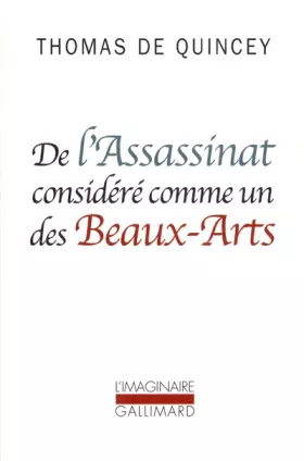 Couverture du produit · De l'Assassinat considéré comme un des Beaux-Arts